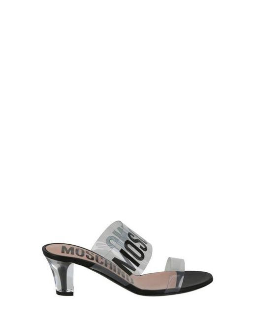 Moschino White Clear Strap Sandal