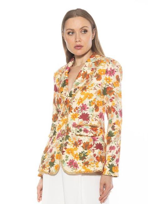 Alexia Admor Yellow Janet Chain Trim Blazer