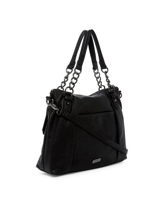 Jessica Simpson Reese Chain Satchel in Black | Lyst