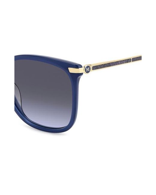 Carolina Herrera Blue Her 55Mm Gradient Rectangular Sunglasses