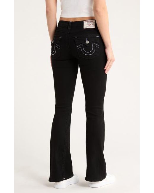 True Religion Black Joey Flap Flare Jeans