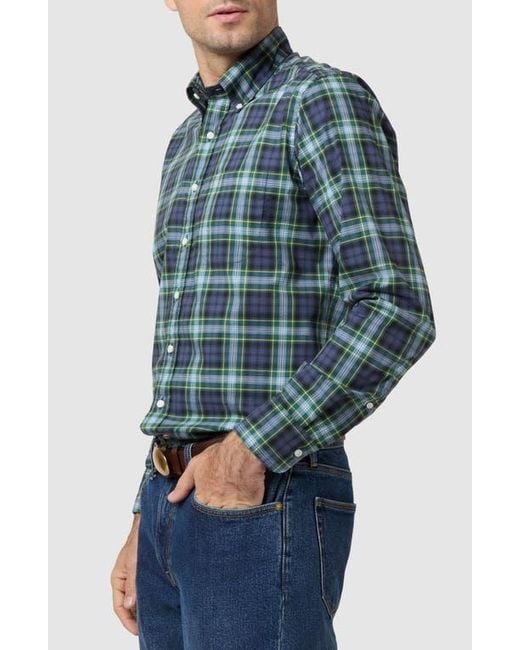 Sid Mashburn Blue Slim Fit Button-Down Shirt for men