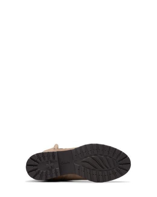 Clarks Brown Nissini Burnished Leather Slouch Boot