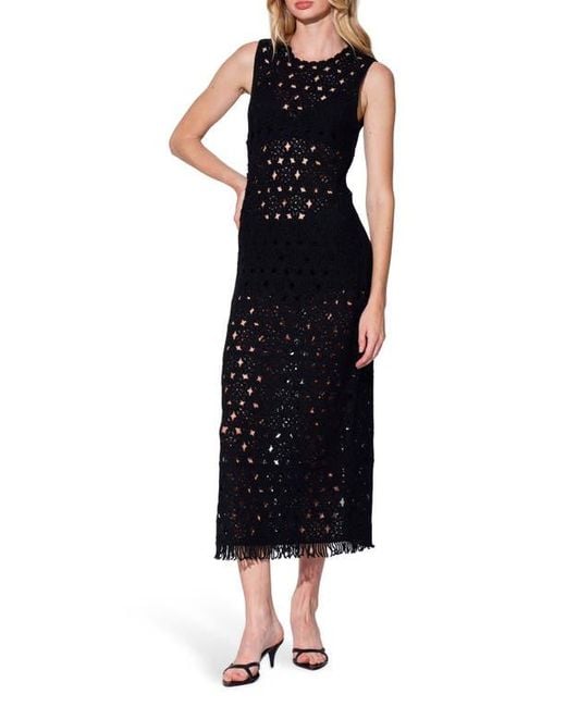 Walter Baker Women's Black Brianna Openwork Maxi Dress - www.disolcolor.com