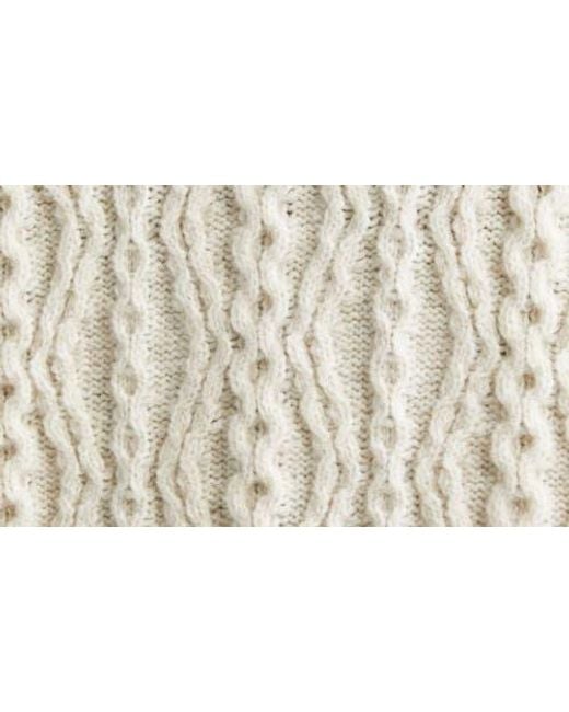 Vince Natural Mixed Stitch Wool & Cashmere Blend Cardigan