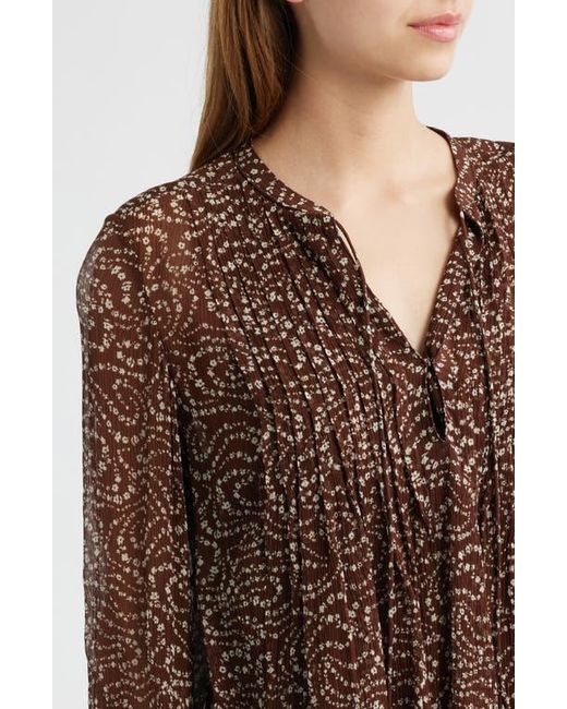 Rag & Bone Brown Amaris Pintuck Top