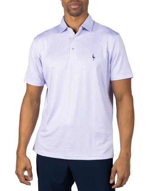Tailorbyrd White Dots Print Performance Polo for men