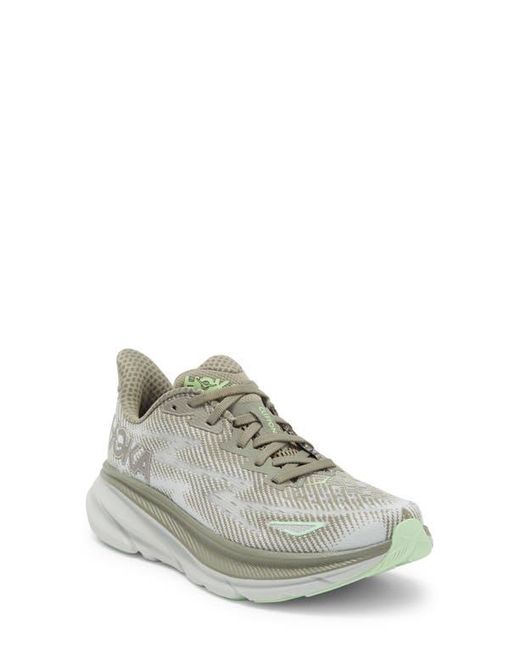 Hoka One One White Clifton 9 Running Shoe