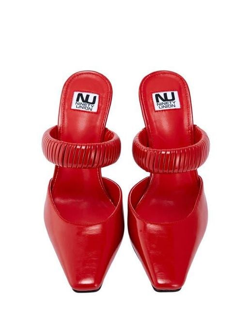 Ninety Union Red Luna Mule Pump