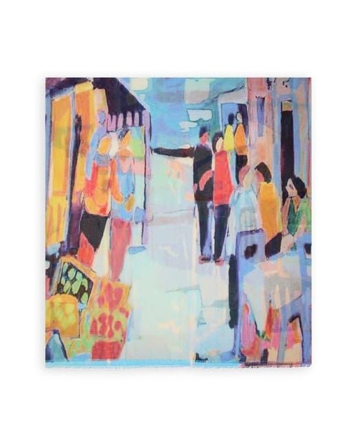 Saachi Blue Spring Print Scarf