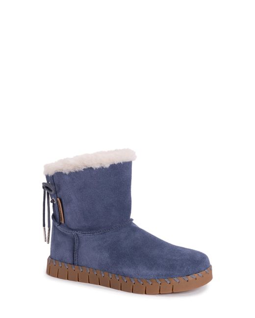 Muk Luks Blue Albany Faux Shearling Lined Boot