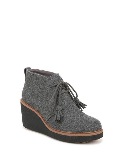 Dr. Scholls Gray Aurora Wedge Lace-Up Booties