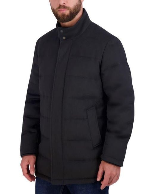 Cole Haan Blue Padded Down Wool Blend Jacket for men