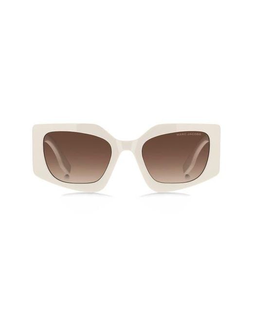 Marc Jacobs Brown 53Mm Gradient Rectangular Sunglasses