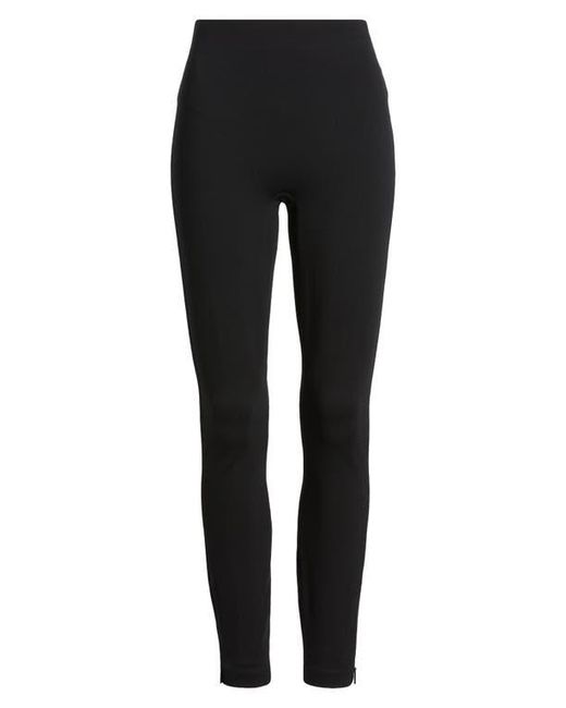 Spanx Black Spanxsupersmooth Perfectfit Ponte Zip Leggings