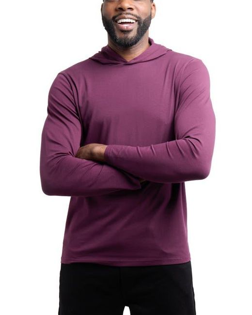 Xray Jeans Purple Long Sleeve Hooded T-Shirt for men