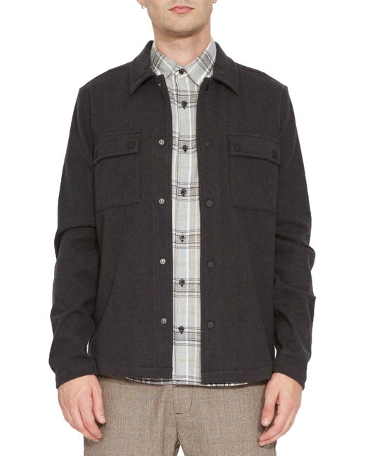 Civil Society Snap Front Knit Jacket in Black for Men Lyst