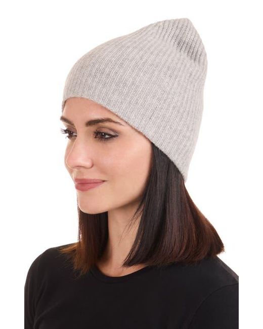 Amicale New York Double Layer Knit Hat with Cuff Tipping Amicale Cashmere | Accessories | Amicale Cashmere Rib Double  main image 2