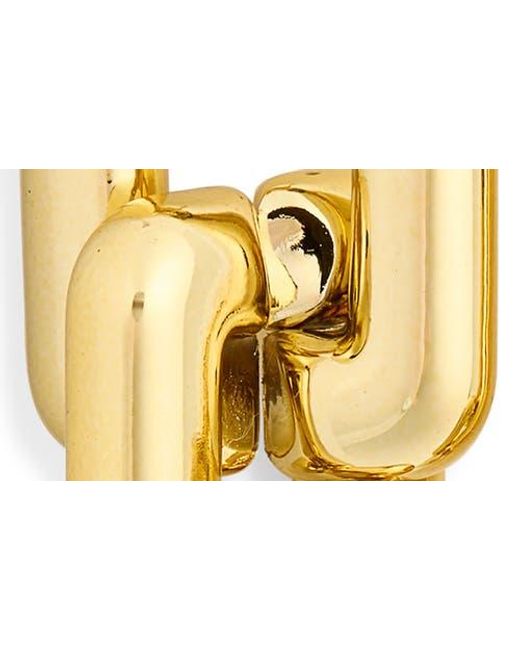 Kenneth Jay Lane Metallic Rectangular Link Drop Earrings