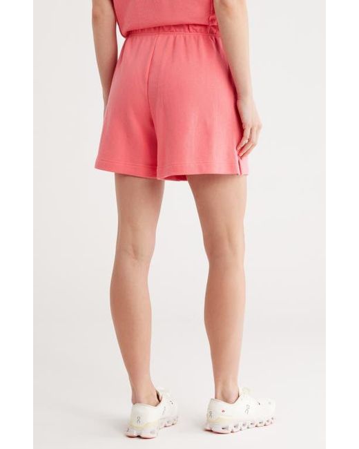 90 Degrees Red Loop Terry 6-Inch Boyfriend Shorts