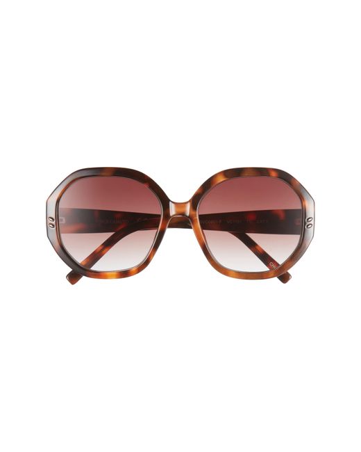Vince Camuto Brown Glam Gradient Geo Sunglasses