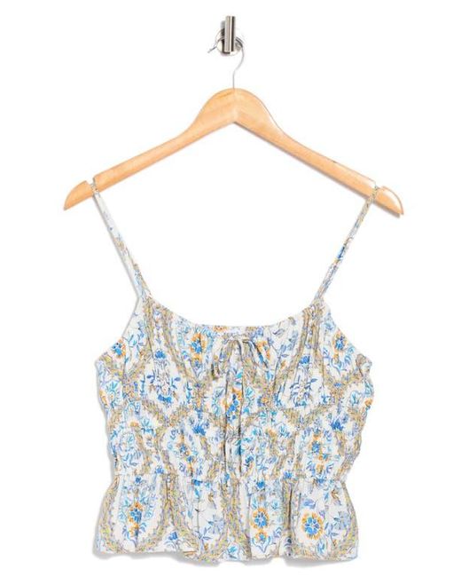 NSR Blue Strappy Smocked Camisole