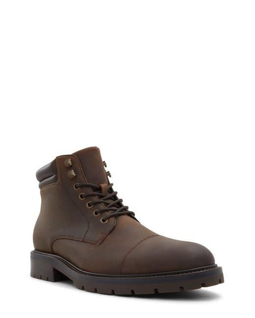 (取寄) アルド メンズ  ALDO men Darionn Brown Overflow ALDO Darionn Waterproof Lace-Up Cap Toe Boot in Brown for Men | Lyst