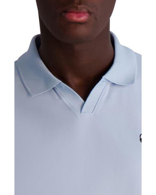 Karl Lagerfeld Blue Karl Head Johnny Collar Polo for men