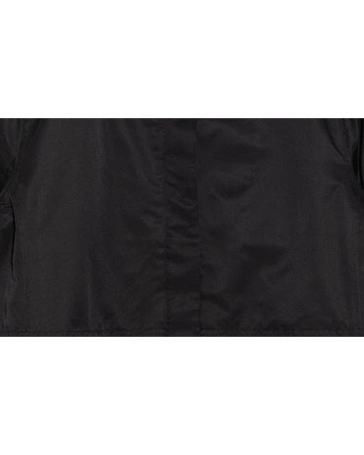 Eileen Fisher Black Stand Collar Organic Cotton Blend Coat