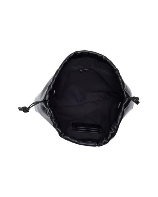 BCBGMAXAZRIA Black Drawstring Clutch