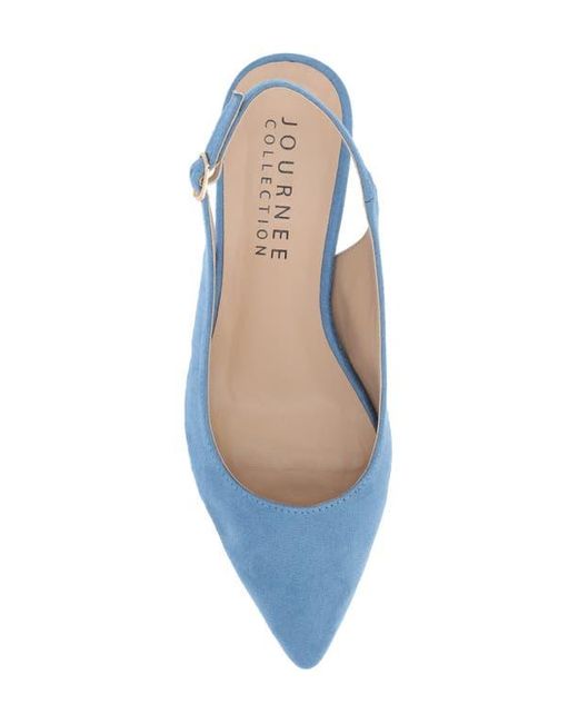 Journee Collection Blue Sylvia Slingback Pump