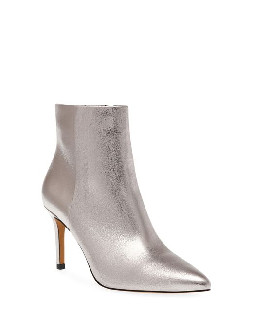 Steven New York Gray Lizziey Pointed Toe Bootie