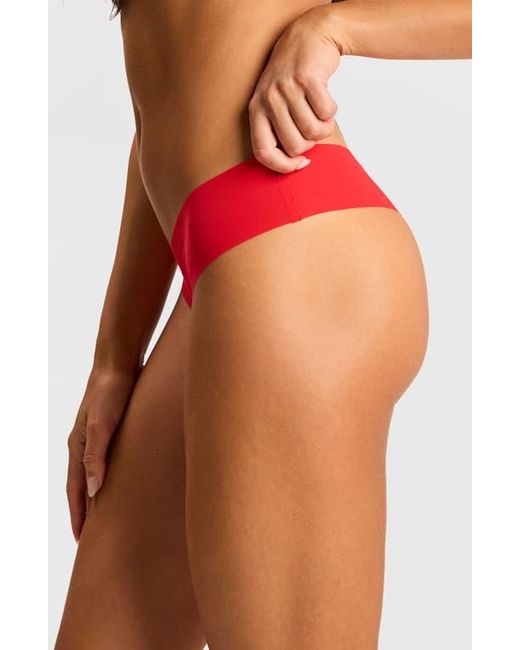 Commando Red Invisible Rib Thong