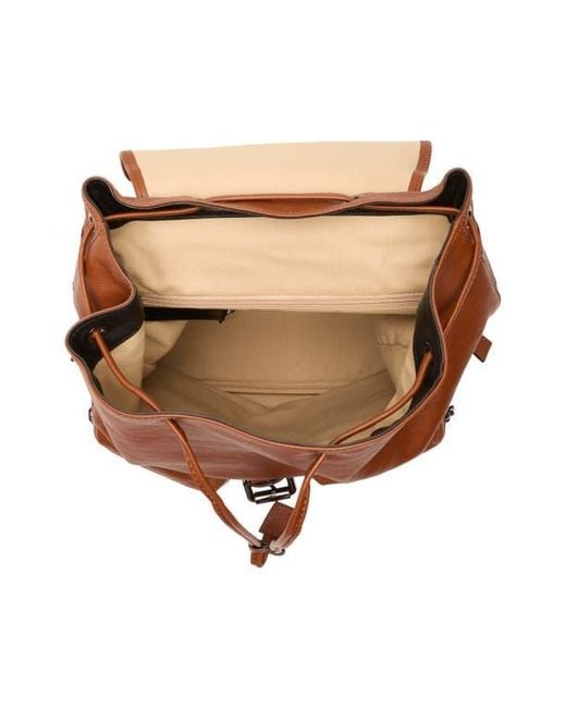 Longchamp Brown Lc3D Medium Leather Backpack