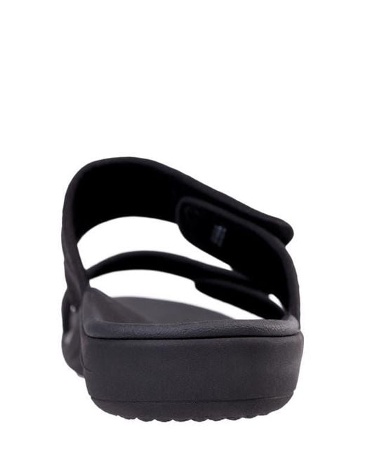 Revitalign Black Elevate Double Strap Slide Sandal