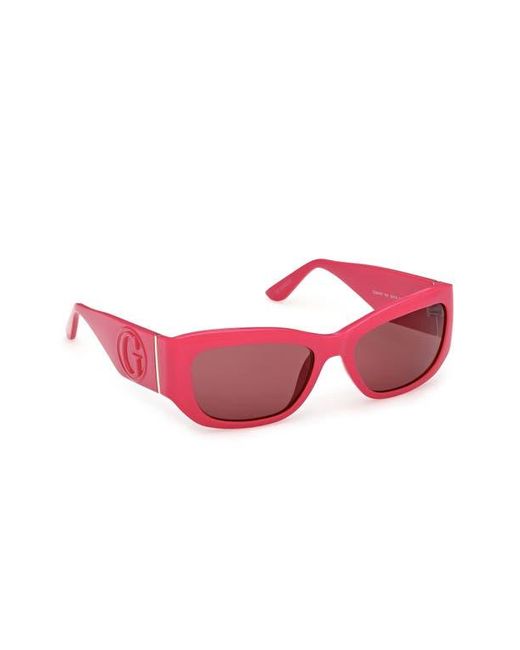Guess Red Rectangular Sunglasses for men