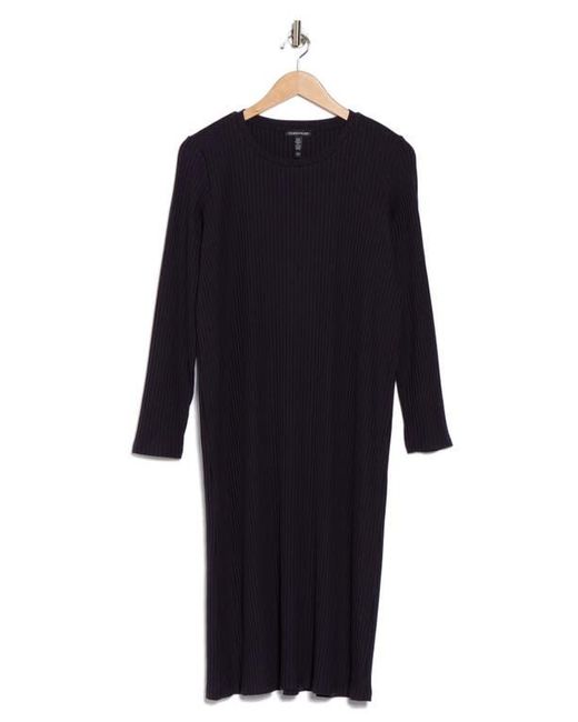 Eileen Fisher Blue Long Sleeve Rib Dress