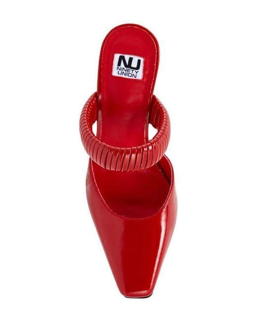 Ninety Union Red Luna Mule Pump