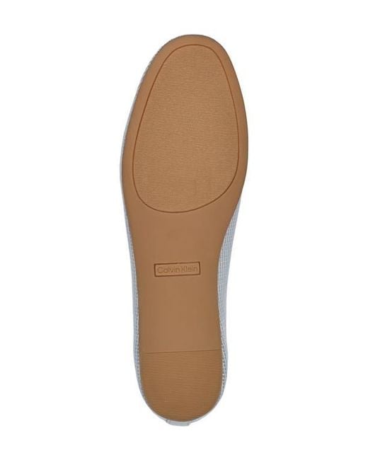 Calvin Klein White Zinya Flat