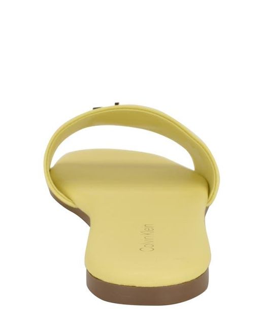 Calvin Klein Yellow Yancie 2 Slide Sandal
