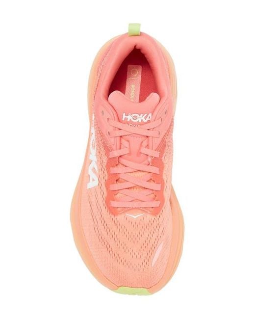 Hoka One One Pink Bondi 8 Running Shoe