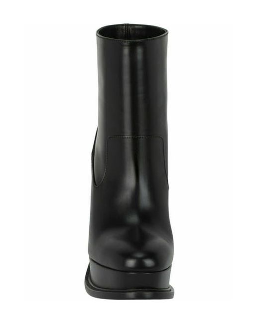 McQueen Black Leather Ankle Bootie