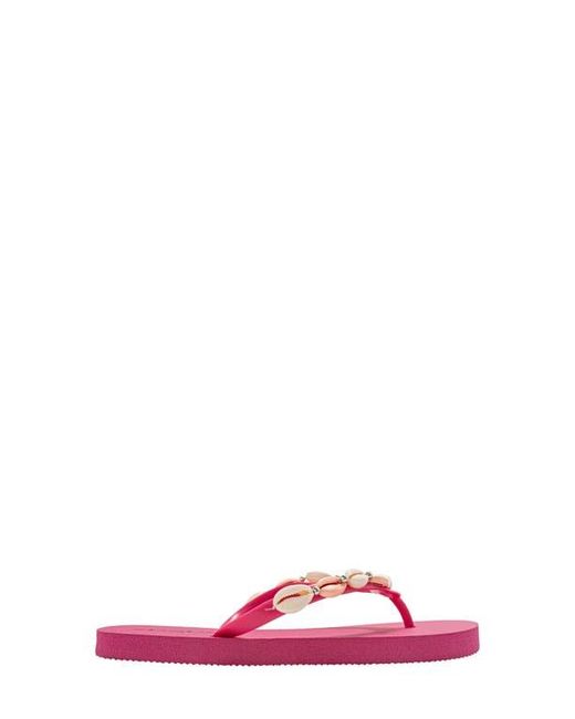 Bebe Pink Seashell Flip Flop