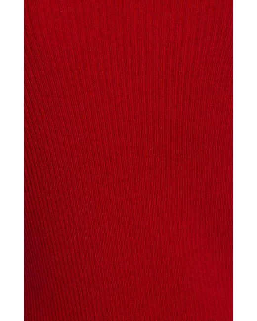 AG Jeans Red Quaid Knit Sweater Dress