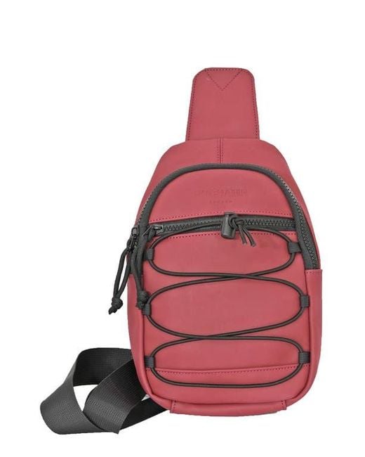 Duchamp Pink Rubberized Sling Bag for men