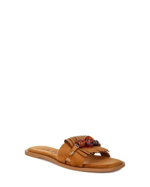 London Rag Slides LONDON RAG Dinasa Slide Sandal in Brown | Lyst