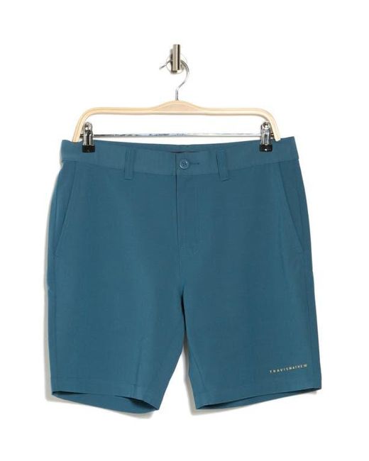 Travis Mathew Blue Open To Close Tech Chino Shorts for men