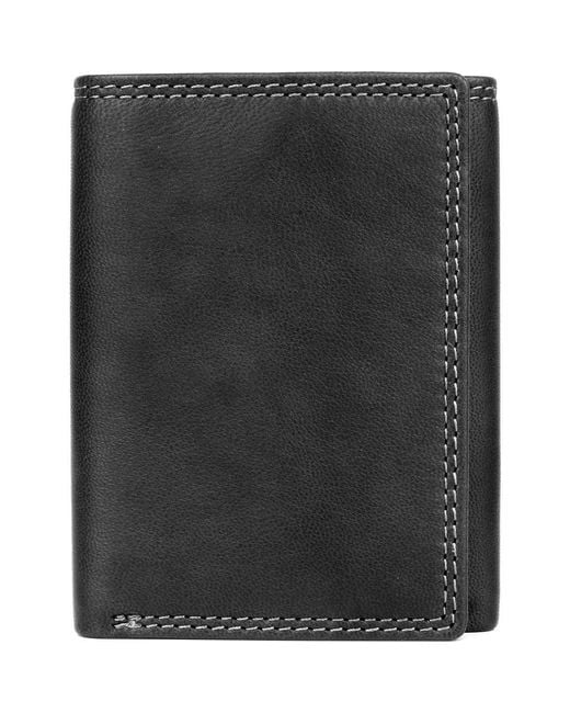 Buxton Black Rfid Three-Fold Wallet for men