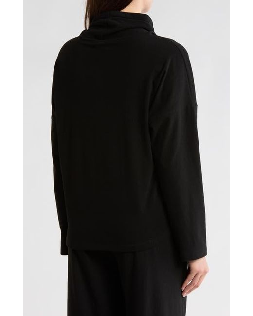 Max Studio Black Funnel Neck Pullover