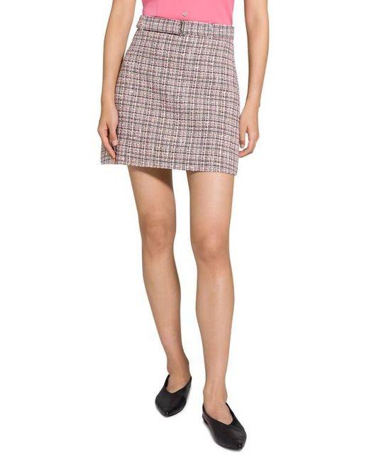 Theory Multicolor Tweed A-Line Miniskirt